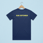 Blue September T-Shirt (Navy. Yellow logo)
